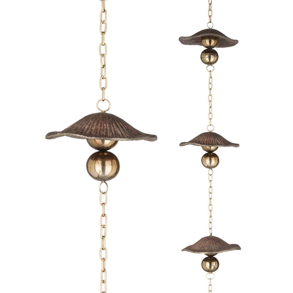100" Cast Mushroom Rain Chain