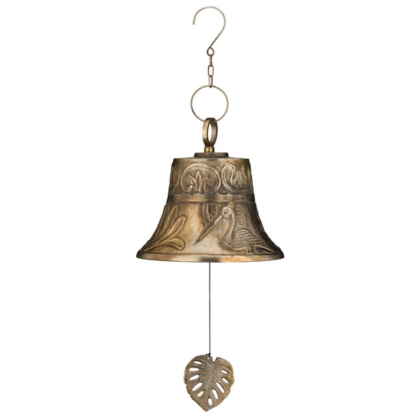 10.25" Gold Metal Bird Wind Bell