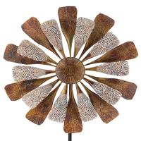Regal Art & Gift 84" Flamed Copper Paddles Wind Spinner