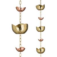 View 100" Cast Flowers Rain Chain