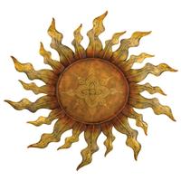Regal Art & Gift 34.5" Gold Henna Sun Wall Décor