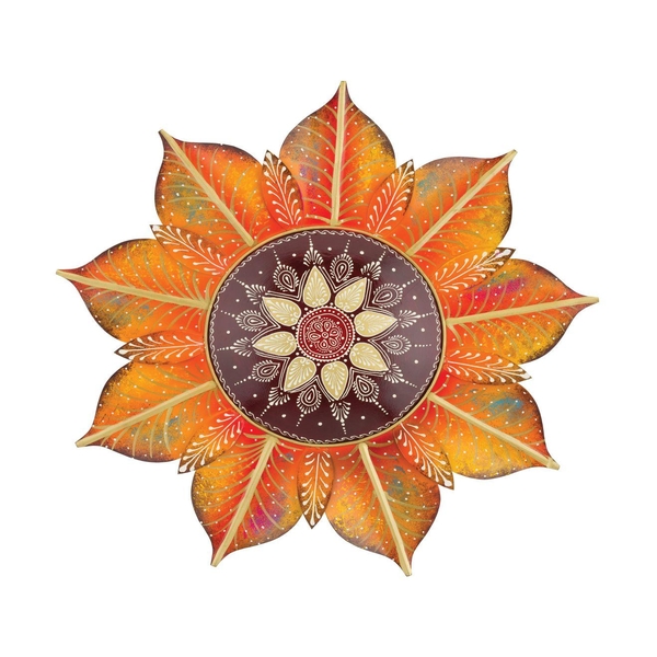 22" Floral Henna Wall Décor