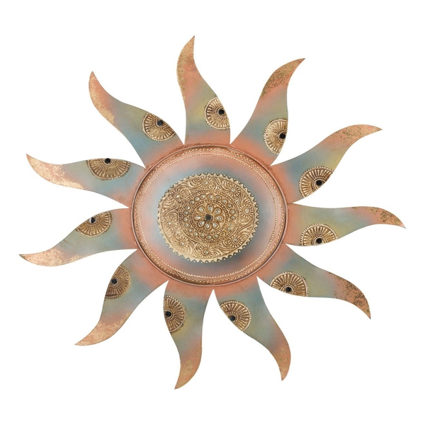 24" Sedona Henna Sun Wall Décor