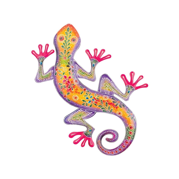 18" Maha Yellow Gecko Decor