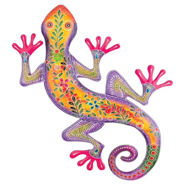 24" Maha Yellow Gecko Decor