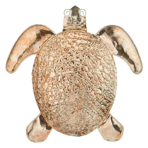 18" Gold Textured Sea Turtle Wall Decor