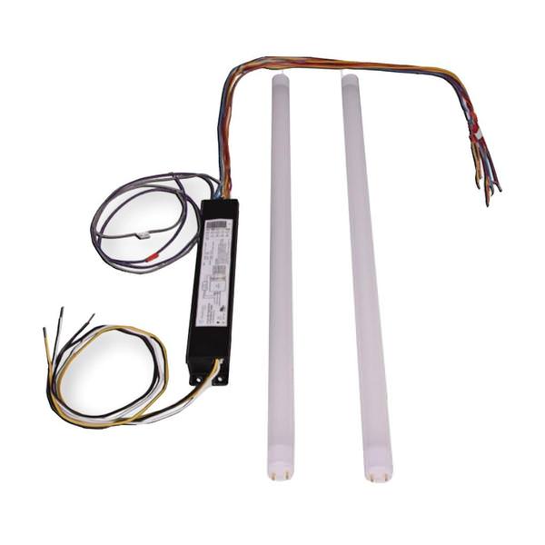 2 Lamp 16.5 watt 120/277 volt 48" T8 Medium Bi-Pin Base 4000K LED Lamp Kit with External Driver
