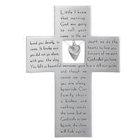 Roman 7.25" Silver Memorial Cross Roman Wall Decor