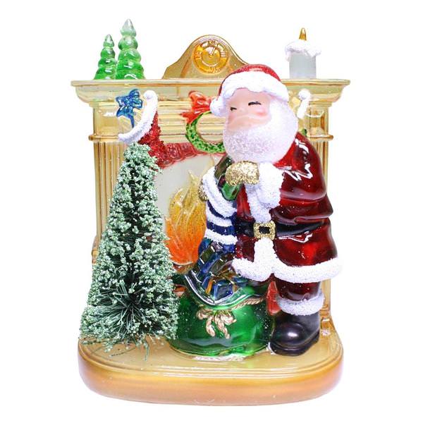 5.5" Santa Fireplace Scene Night Light