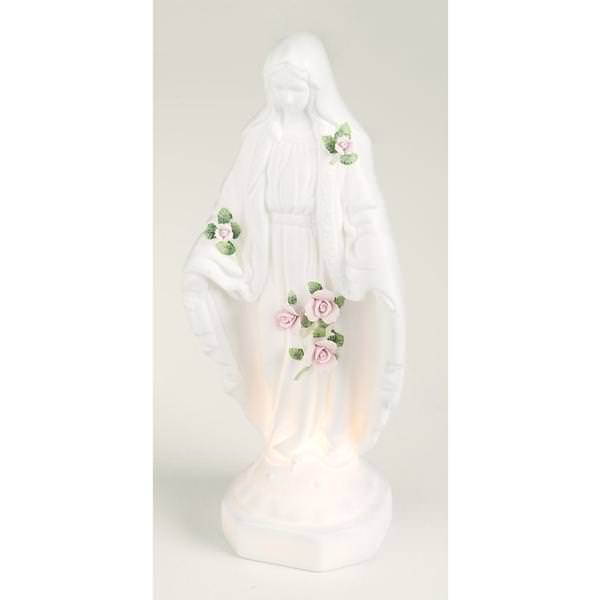 12" Bisque Porcelain Electric Table Top Lady of Grace