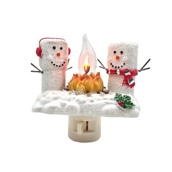 4.5" Marshmallow Campfire Flickering Night Light