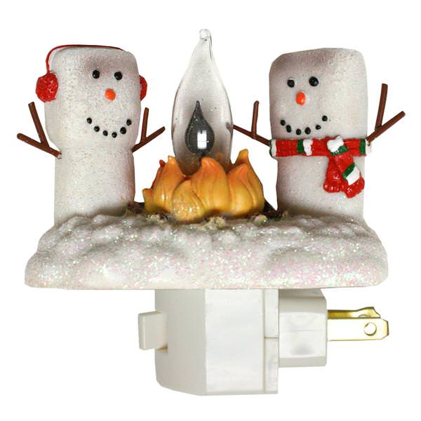 4.5" Marshmallow Campfire Flickering Night Light