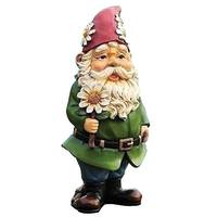 Roman 12.25" Gnome with Daisy Roman Figurine