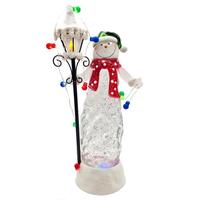 View 11.5" Battery Operated LED Snowman with Lamp (Batteries Not Included)