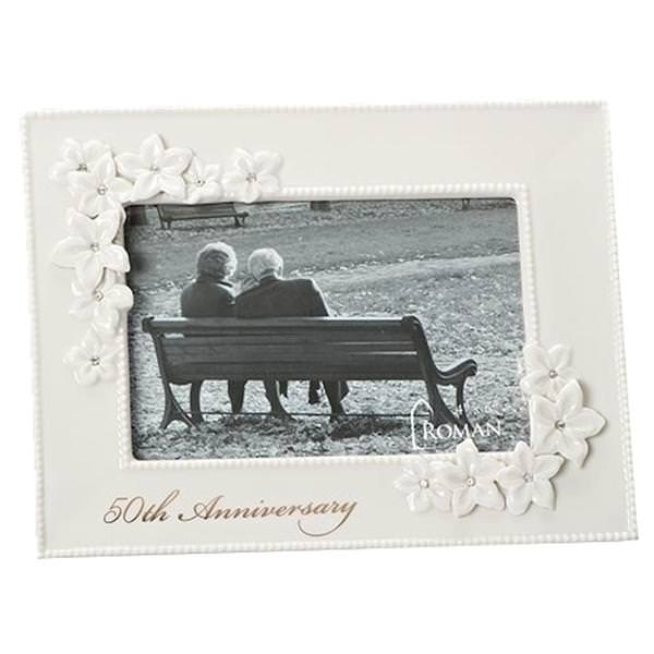 8.5" x 6.5" 50th Anniversary Roman Photo Frame