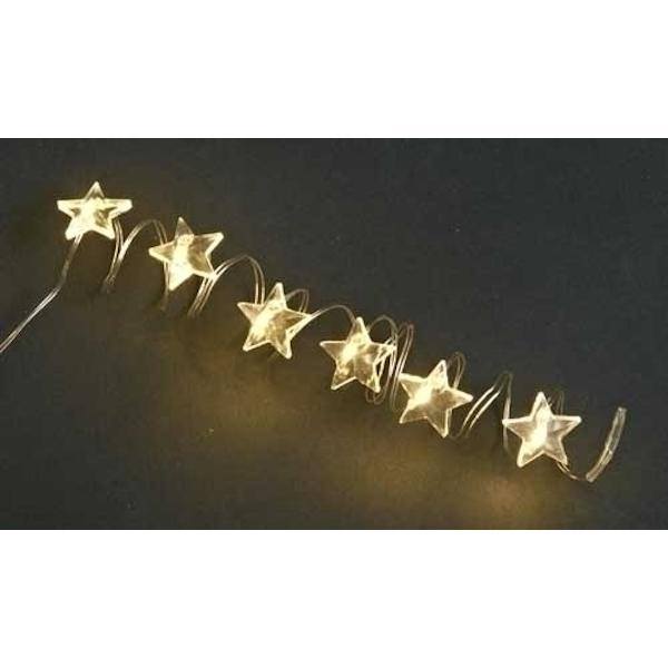 10' Battery Operated Warm White Stars LED String (Batteries not Included)