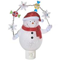 View 7.75" Snowman with Garland LED Night Light