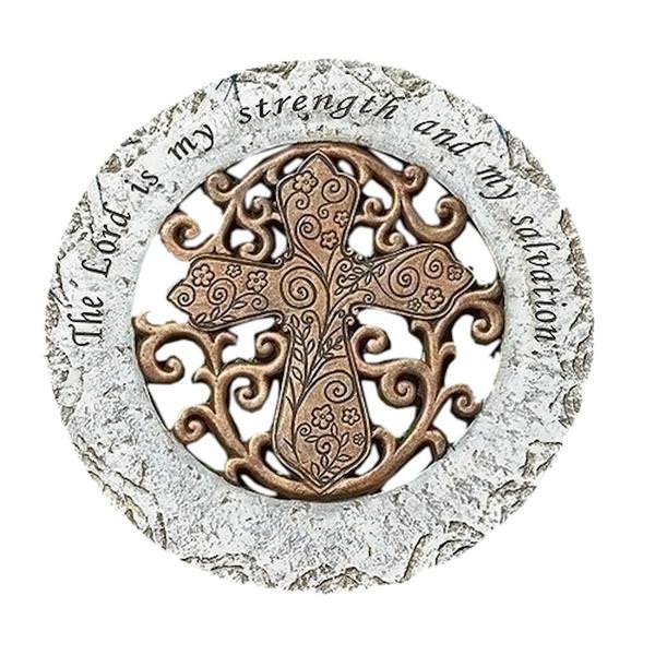 12" Bronze Cross Stepping Stones