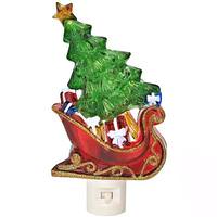 View 6.5" Sleigh with Christmas Tree LED Night Light