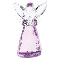 Roman 2.75" Purple Clear Glass Angel Roman Figurine