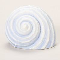 Roman 4" x 5.25" Blue Porcelain Table Top LED Sea Shell