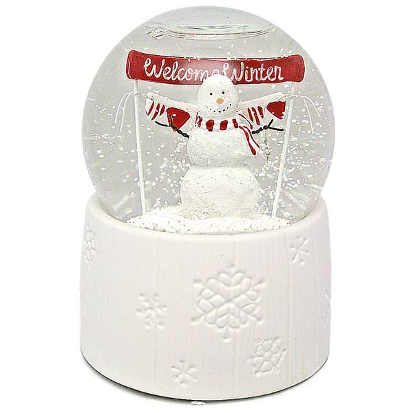 5" Battery Operated LED Snowman "Welcome Winter" Glitter Dome (Batteries not Included)