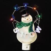 View 8.25" "LET IT SNOW" Snowman LED Night Light