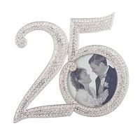 Roman 4.25" x 5" Rhinestone 25th Anniversary Roman Photo Frame