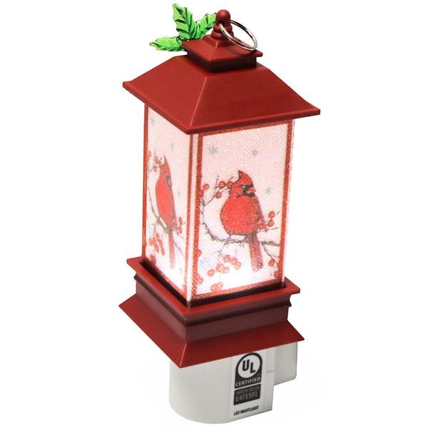 6.25" Red Cardinal Lantern Night Light