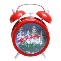 Roman 7.5 Musical Santa Scene Alarm Clock LED Figurine (Batteries Not Included)