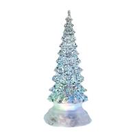 View 8.5" Battery Operated LED Acrylic Swirl Glitter Tree (Batteries Not Included)