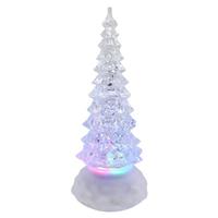 Roman 8.5" Battery Operated LED Acrylic Swirl Glitter Tree (Batteries Not Included)