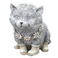 Roman 7.75" Cat In Rain Boots Roman Figurine