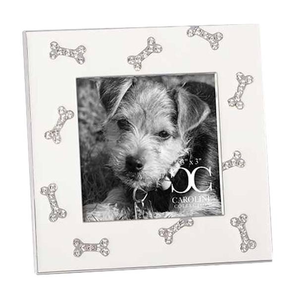 4.5" x 4.5" Gray Dog Bone Roman Photo Frame