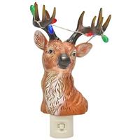 View 8.75" Holiday Deer Bust LED Night Light