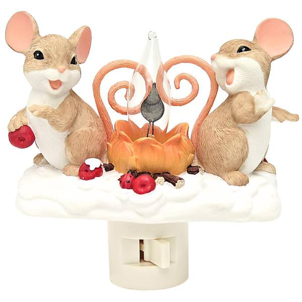 5" Mice by Fire Flicker Night Light