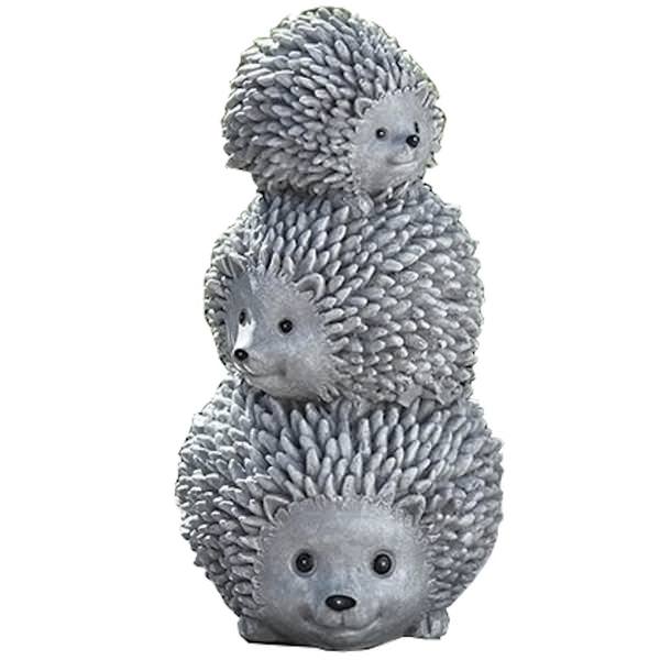 10.25" Stacked Hedgehogs Roman Figurine
