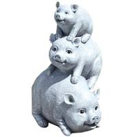 Roman 10.5" Stacked Pigs Roman Figurine
