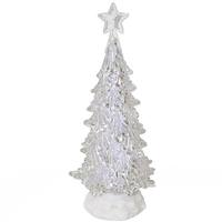View 12" Battery Operated Tri-Color LED Acrylic Spinning Tree (Batteries Not Included)