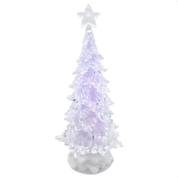12" Battery Operated Tri-Color LED Acrylic Spinning Tree (Batteries Not Included)
