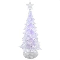 View 12" Battery Operated Tri-Color LED Acrylic Spinning Tree (Batteries Not Included)