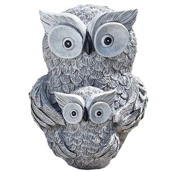 8" Owl and Baby Roman Figurine