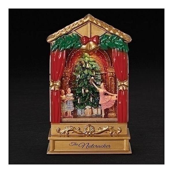 10" Battery Operated LED Swirl Dome Nutcracker Ballet Stage (Batteries not Included)