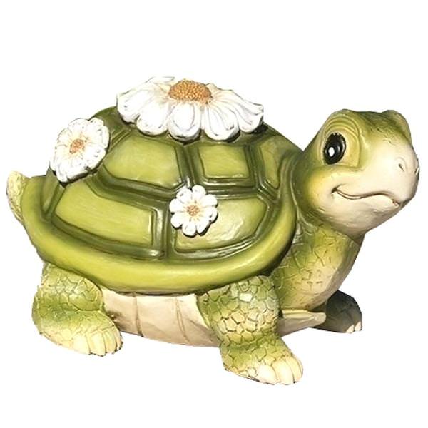 4.25" Mini Painted Turtle Roman Figurine