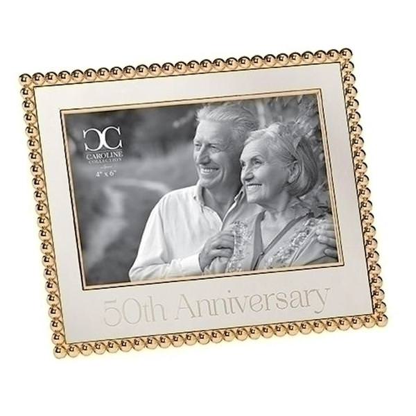 6" x 7" 50th Anniversary Roman Photo Frame
