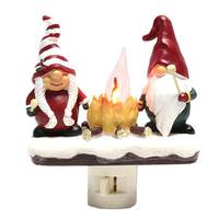 Roman 5.25" Gnome Campfire Christmas Night Light