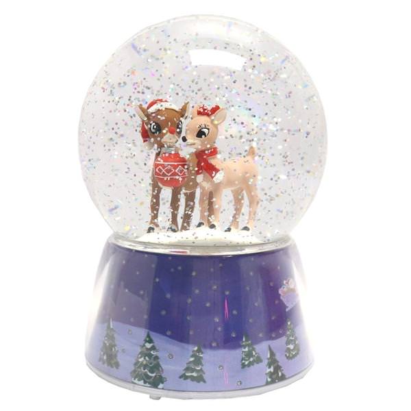 6" Battery Operated Rudolph LED Musical Dome (Batteries not Included)