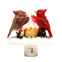 Roman 5.25" Cardinal Campfire Christmas Night Light
