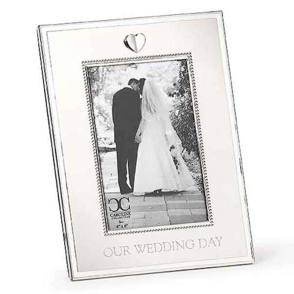 8.5" x 6.5" Our Wedding Day Roman Photo Frame