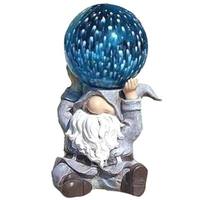 Roman 10" Gnome Blue LED Solar Roman Figurine